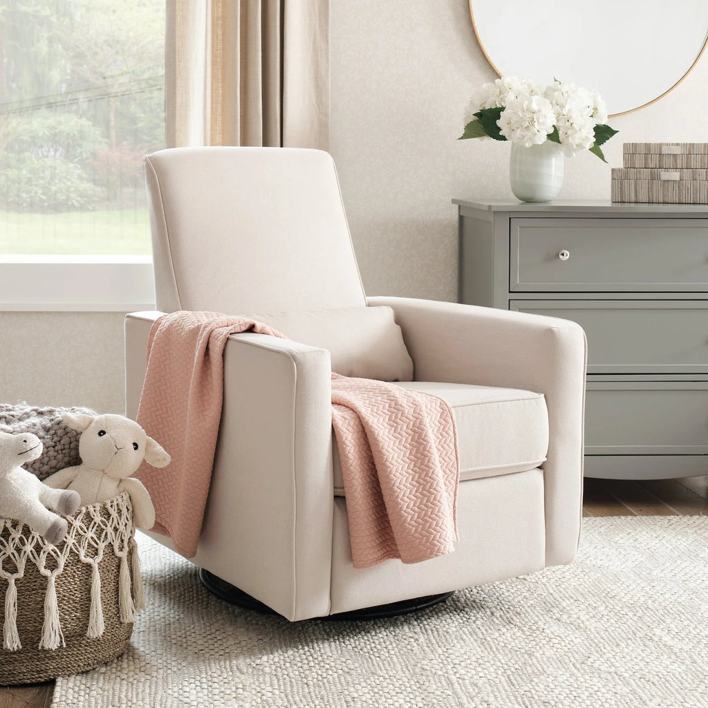 Nursery leather rocking discount chair