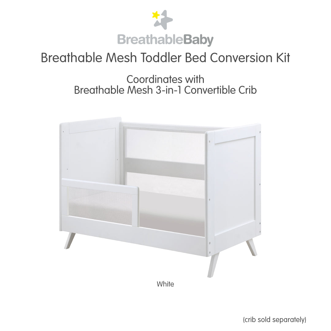 BreathableBaby Mesh Toddler Bed Conversion Kit - White