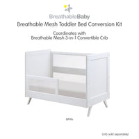 BreathableBaby Mesh Toddler Bed Conversion Kit - White