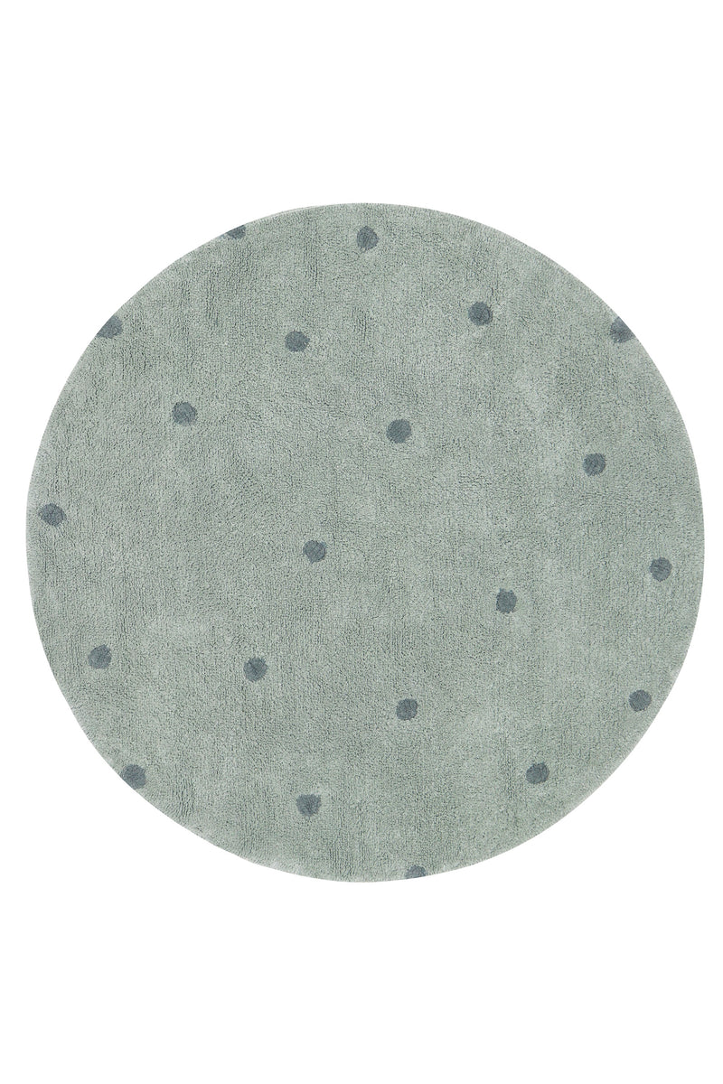 Round Dot Washable Rug