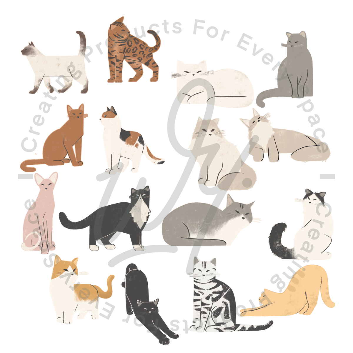 Cats Wall Decal Set