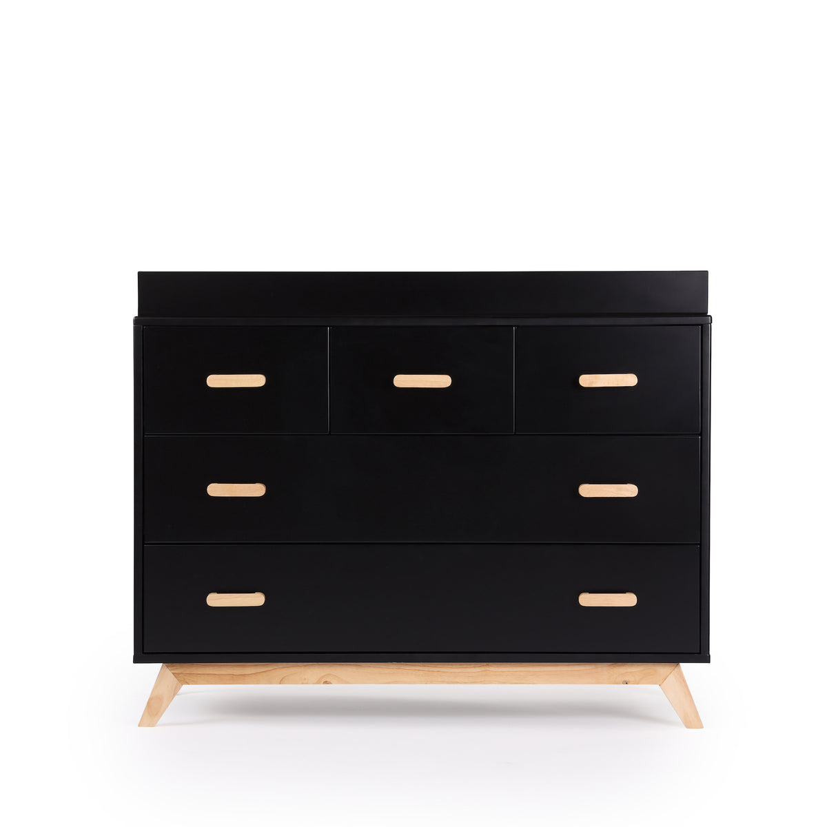 Soho 5-Drawer Dresser - Black with Natural
