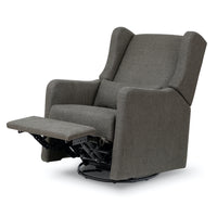 Arlo Recliner + Swivel Glider in Water Repellent + Stain Resistant Fabric - Charcoal Linen