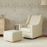 Kiwi Electronic Recliner + Swivel Glider in Eco-Performance Fabric with USB Port - Cream
