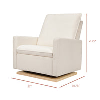 Cali Pillowback Chair-and-a-Half Glider - Chantilly Fleece