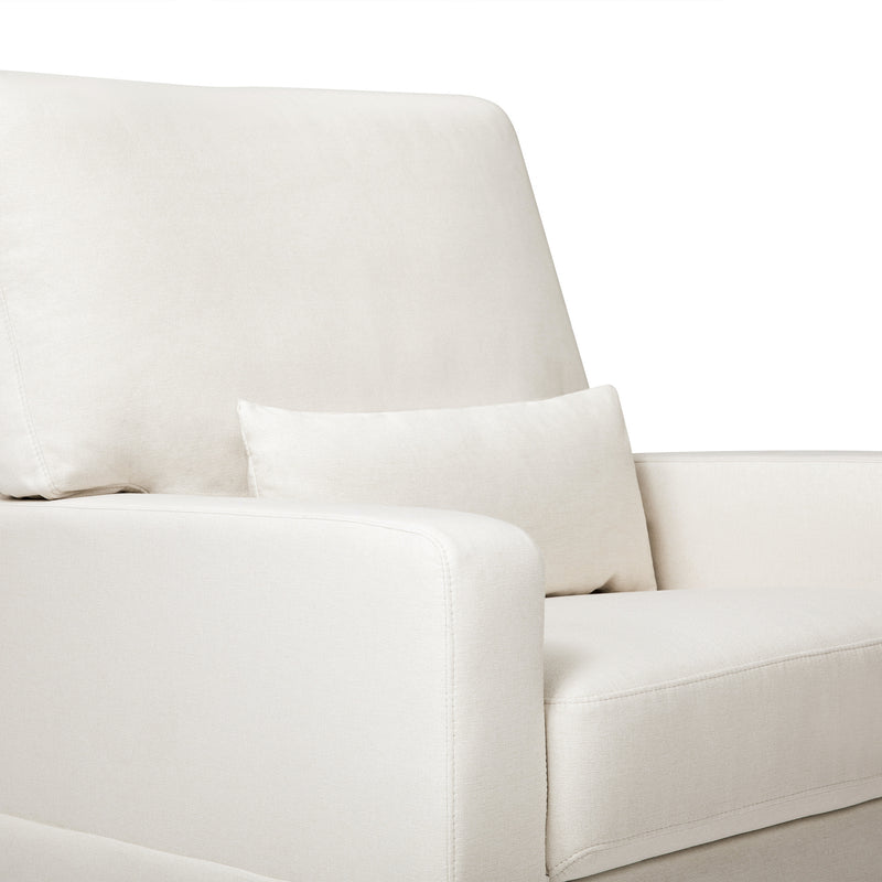 Crawford Pillowback Comfort Swivel Glider in Eco-Performance Fabric - Cream