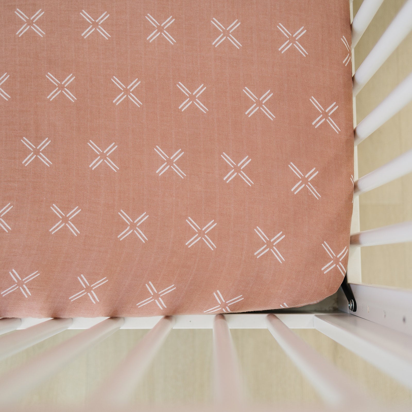 Pink muslin 2024 crib sheet