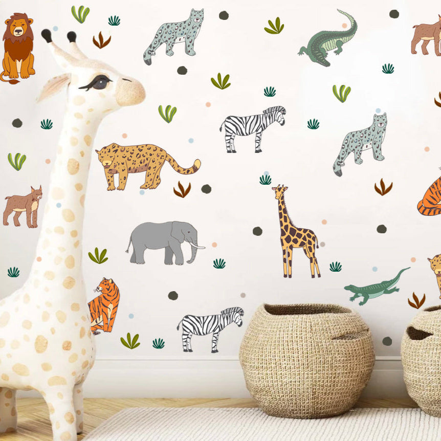 Safari Animals Fabric Wall Decal Set | Safari Nursery – Project Nursery