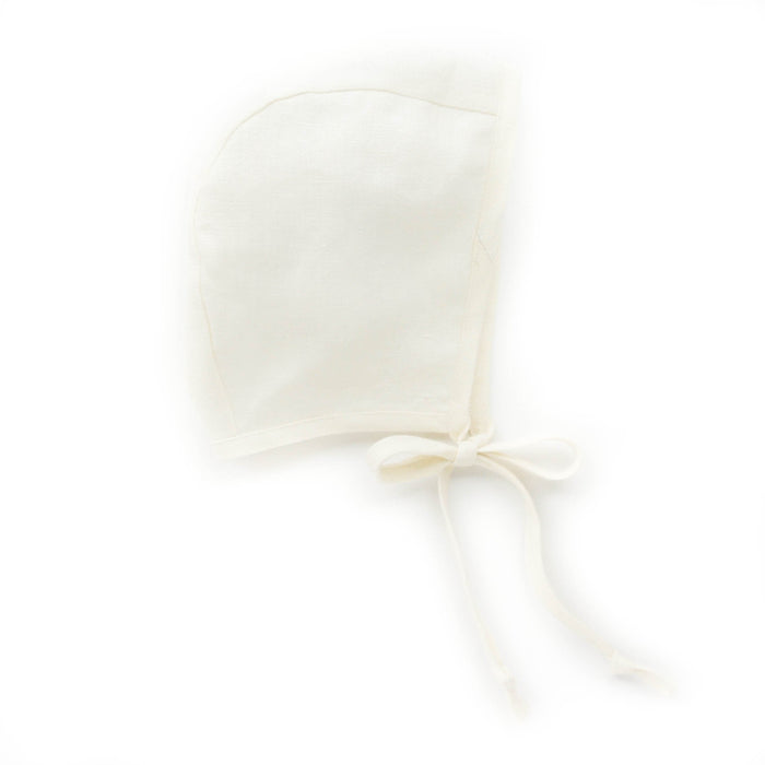 Ivory Linen Bonnet - Project Nursery