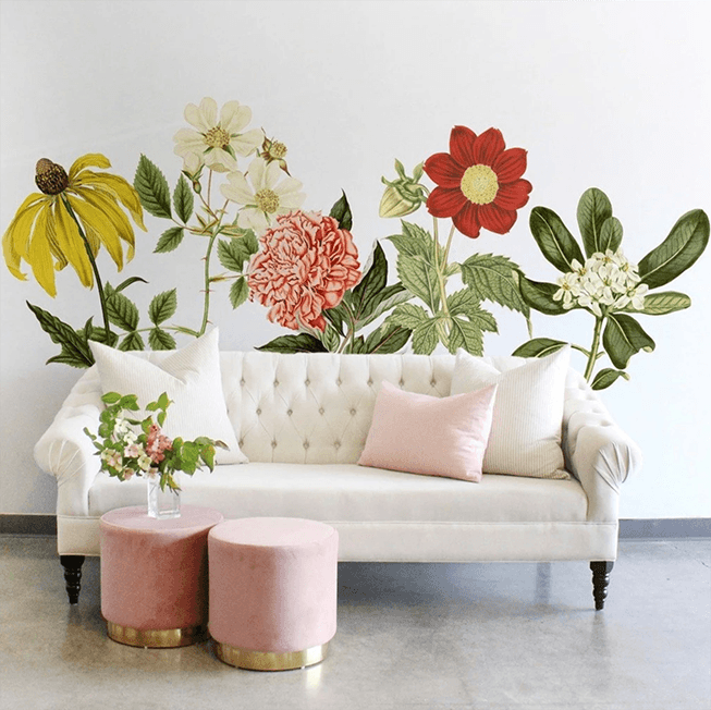 Beautiful Peony Garden Flower Wall Decal Set – Project Nursery