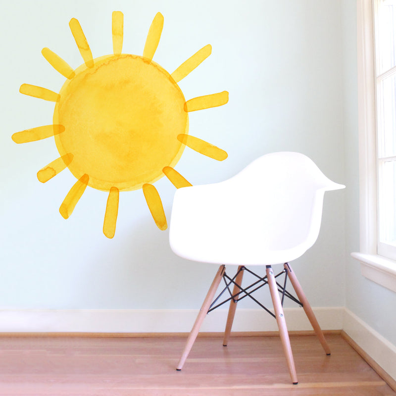 Watercolor Sun Wall Decal - Extra Large