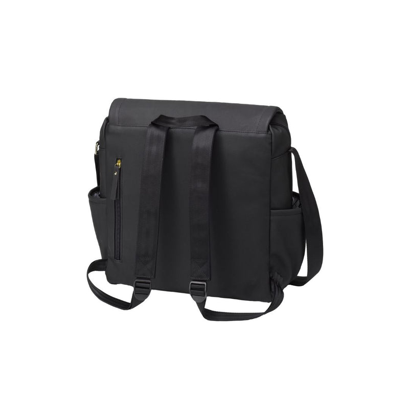 Petunia Pickle Bottom Boxy Backpack Diaper Bag - Black Matte Leatherette