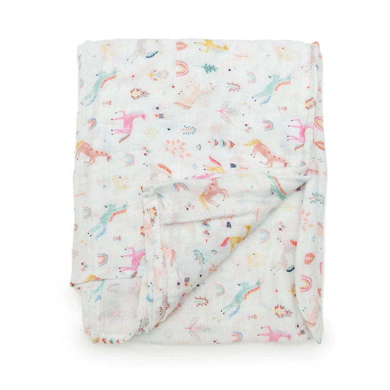 Unicorn Dream Muslin Swaddle Blanket - Project Nursery