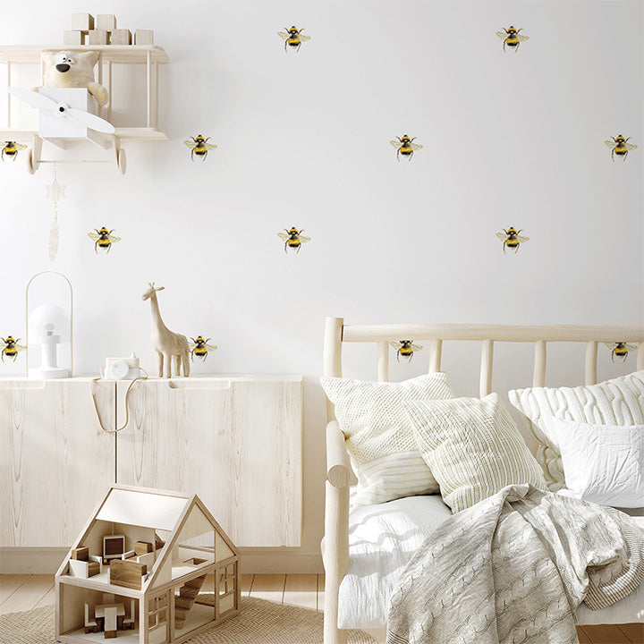 Bumble Bee Decor / Honey Bee Prints / Childrens Neutral Wall Art