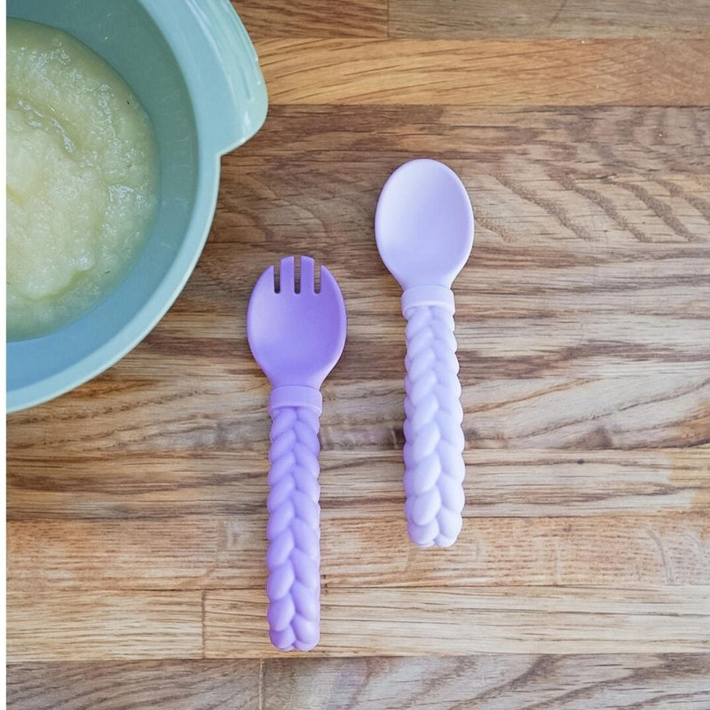 Baby Training Spoons & Forks, Silicone Chewtensils