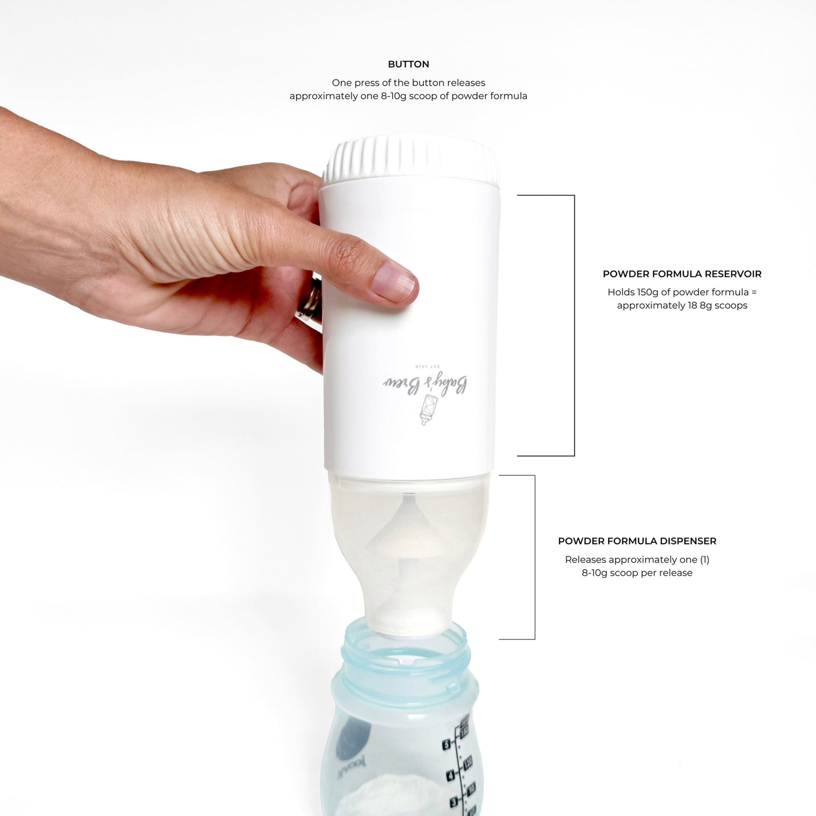 The Baby's Brew Portable Bottle Warmer Pro + Formula Dispenser Set