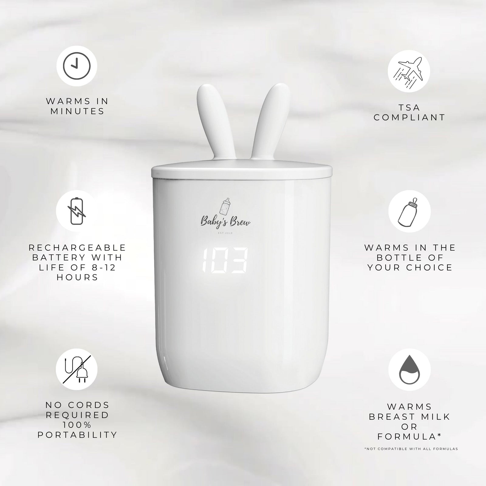 The Baby's Brew 3.0 Portable Bottle Warmer + Adapter Set