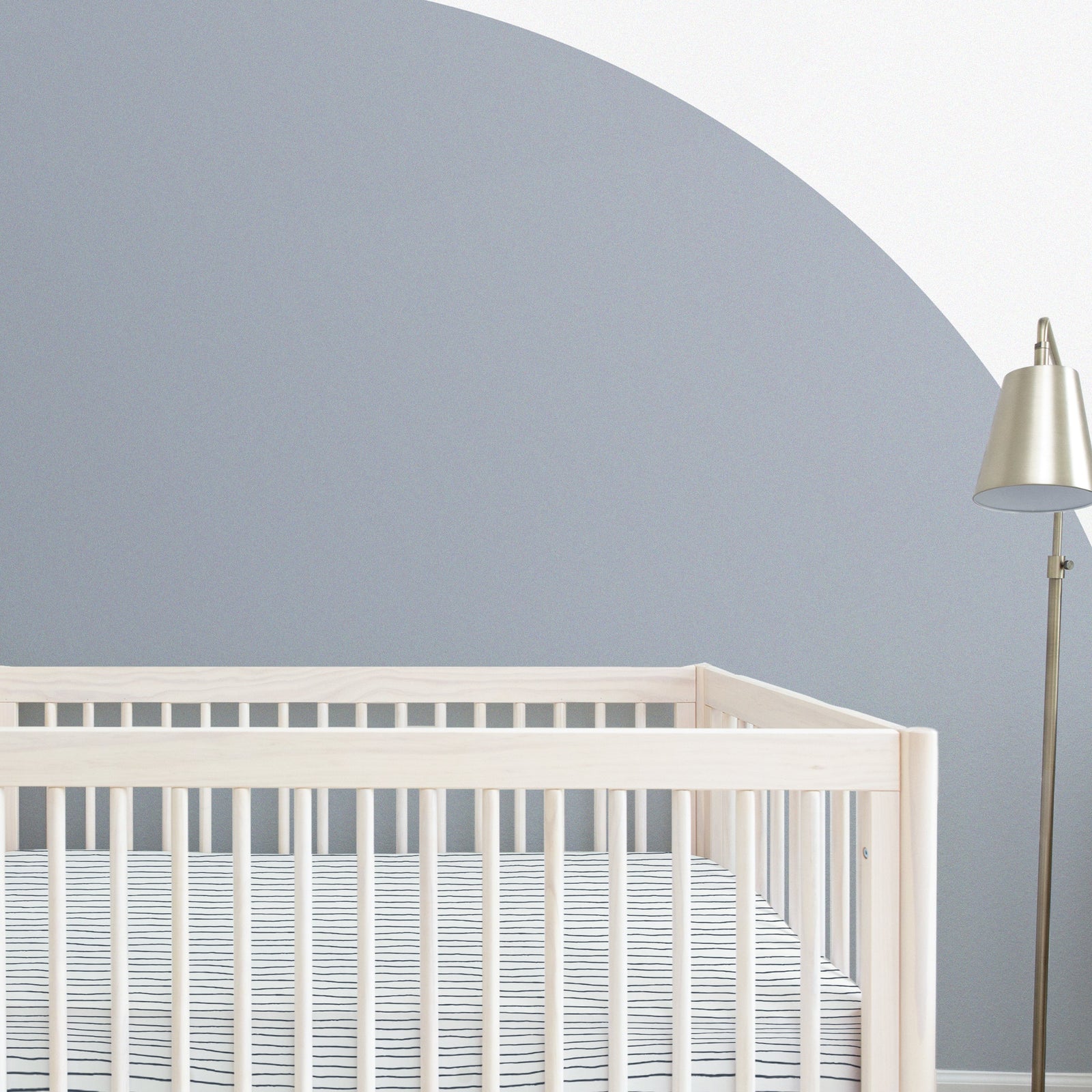 Cobi Blue Stripes Organic Crib Sheet
