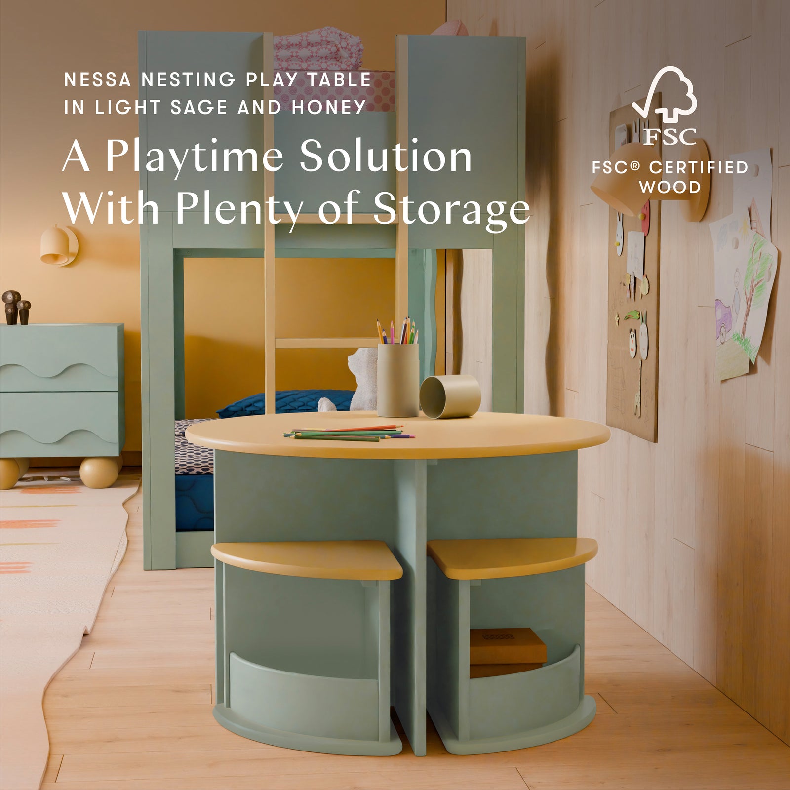 Nessa Nesting Play Table + Chair Set