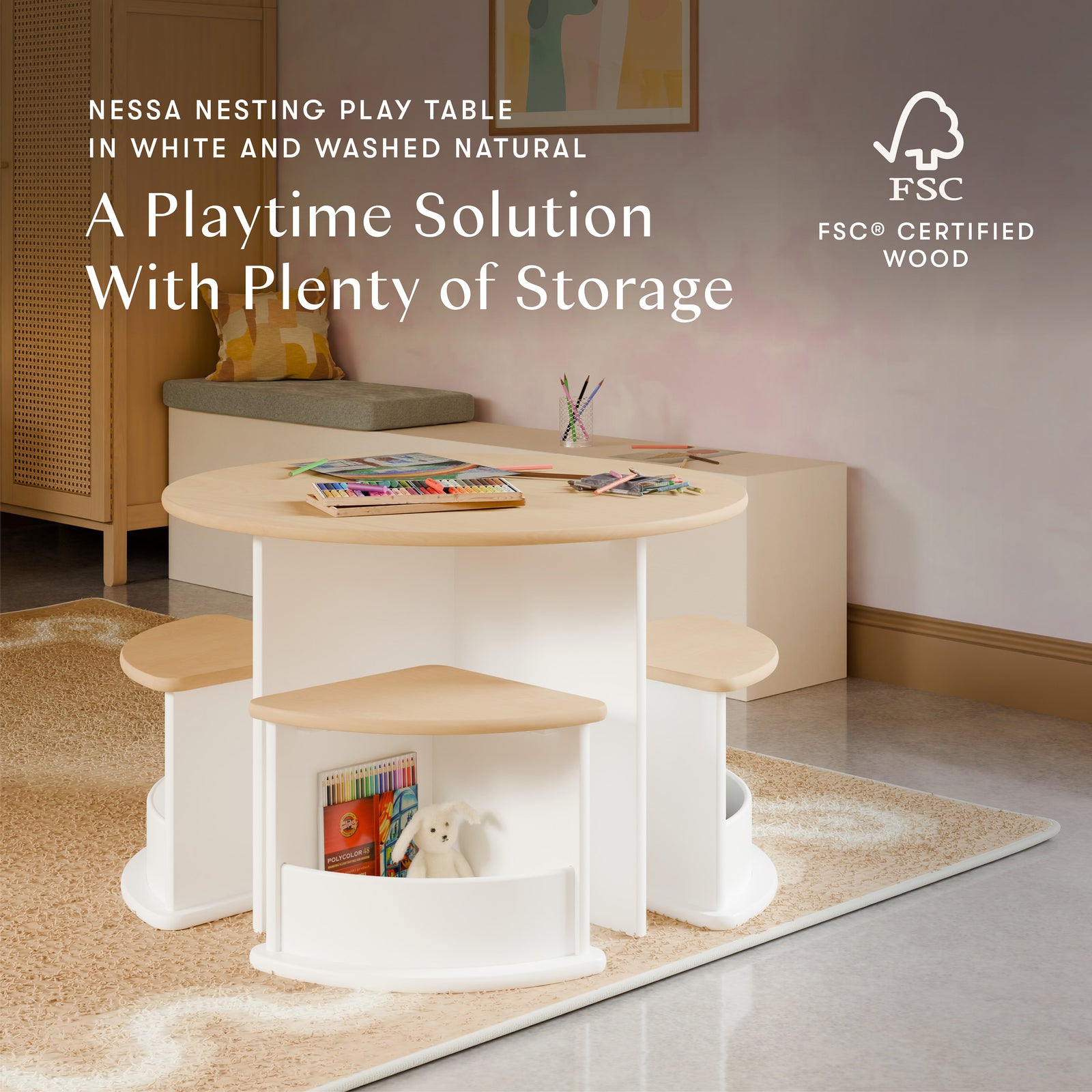 Nessa Nesting Play Table + Chair Set