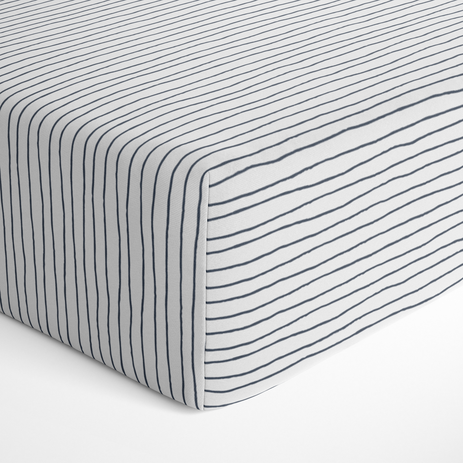 Cobi Blue Stripes Organic Crib Sheet