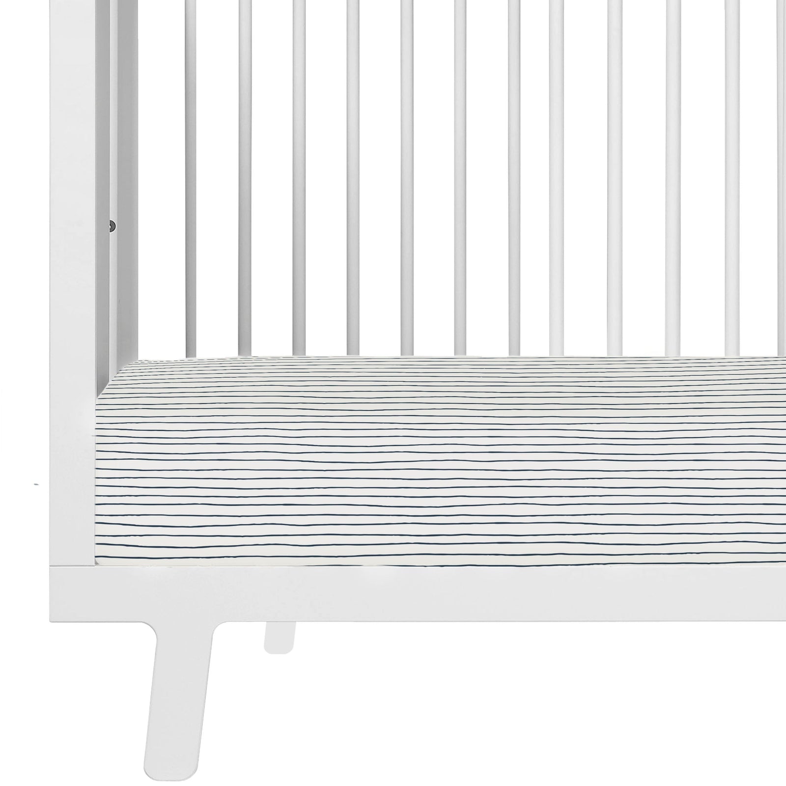 Cobi Blue Stripes Organic Crib Sheet