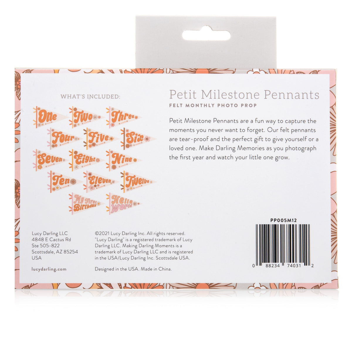 Flower Child Petit Milestone Pennants