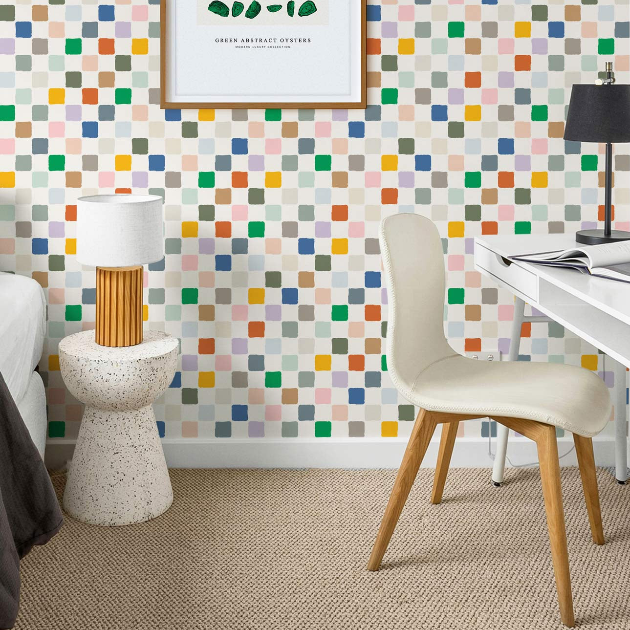 Colorful Checkers Wallpaper