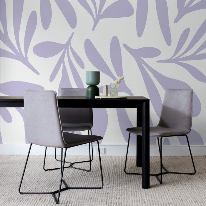 Lavender Floral Wallpaper Mural