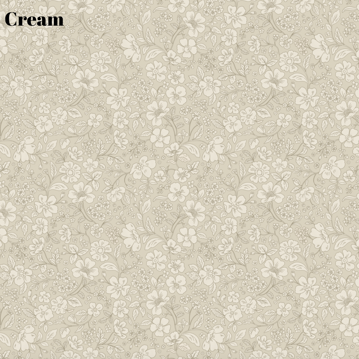 Cream Floral Wallpaper