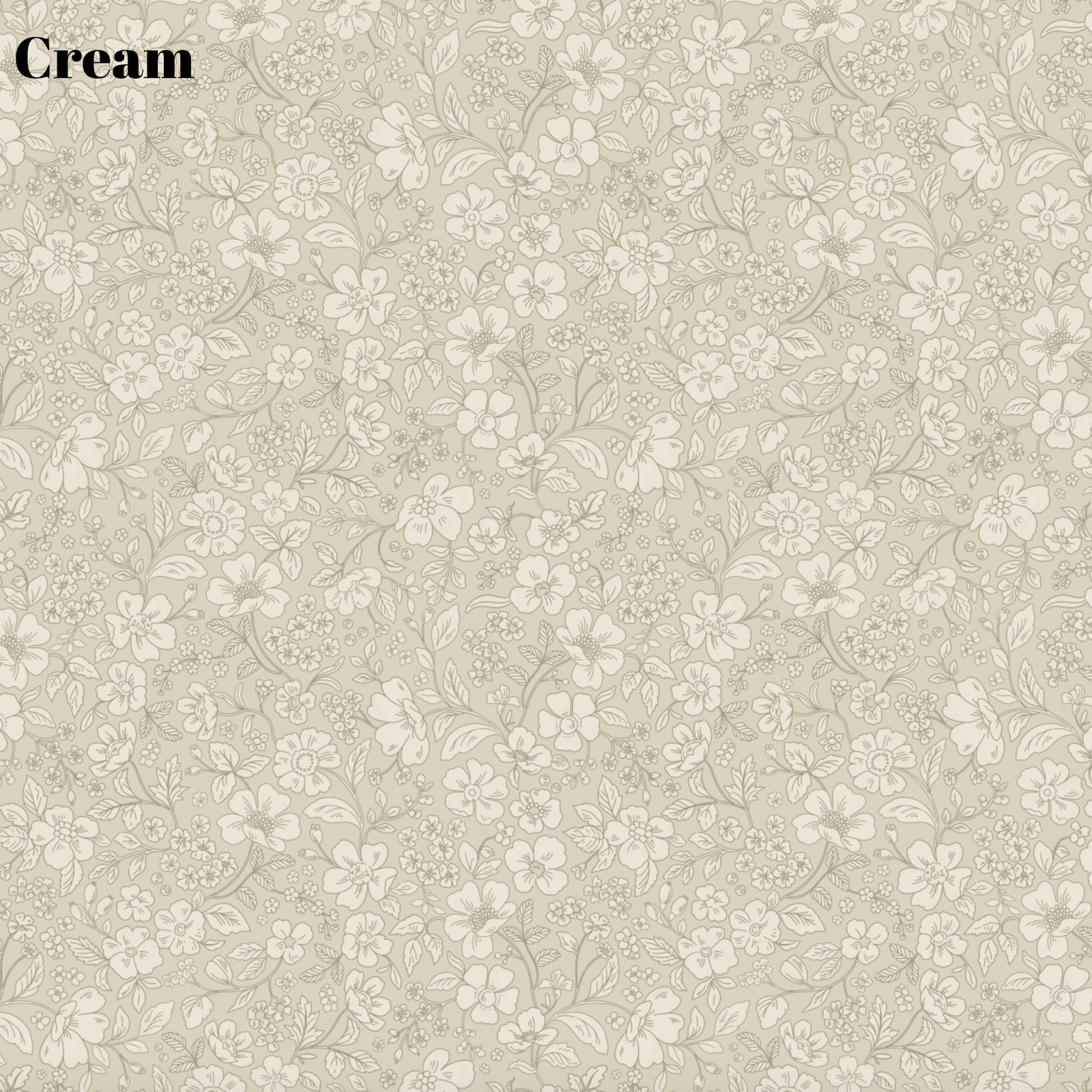 Cream Floral Wallpaper