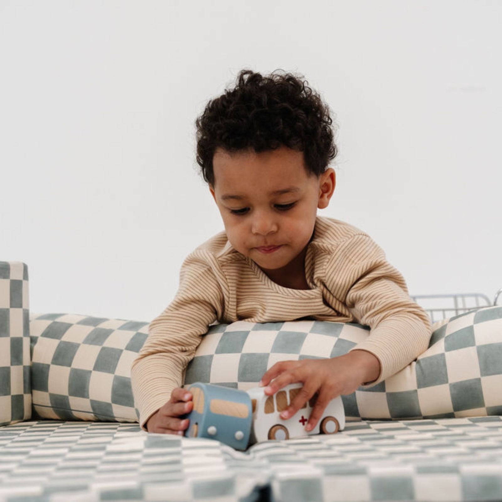 Toki Kids x Project Nursery Checker Support Pillow - Matcha