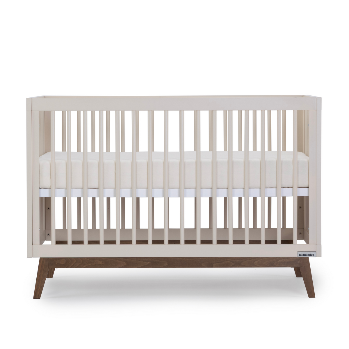 Soho Convertible Crib Two Toned in Almond and Walnut