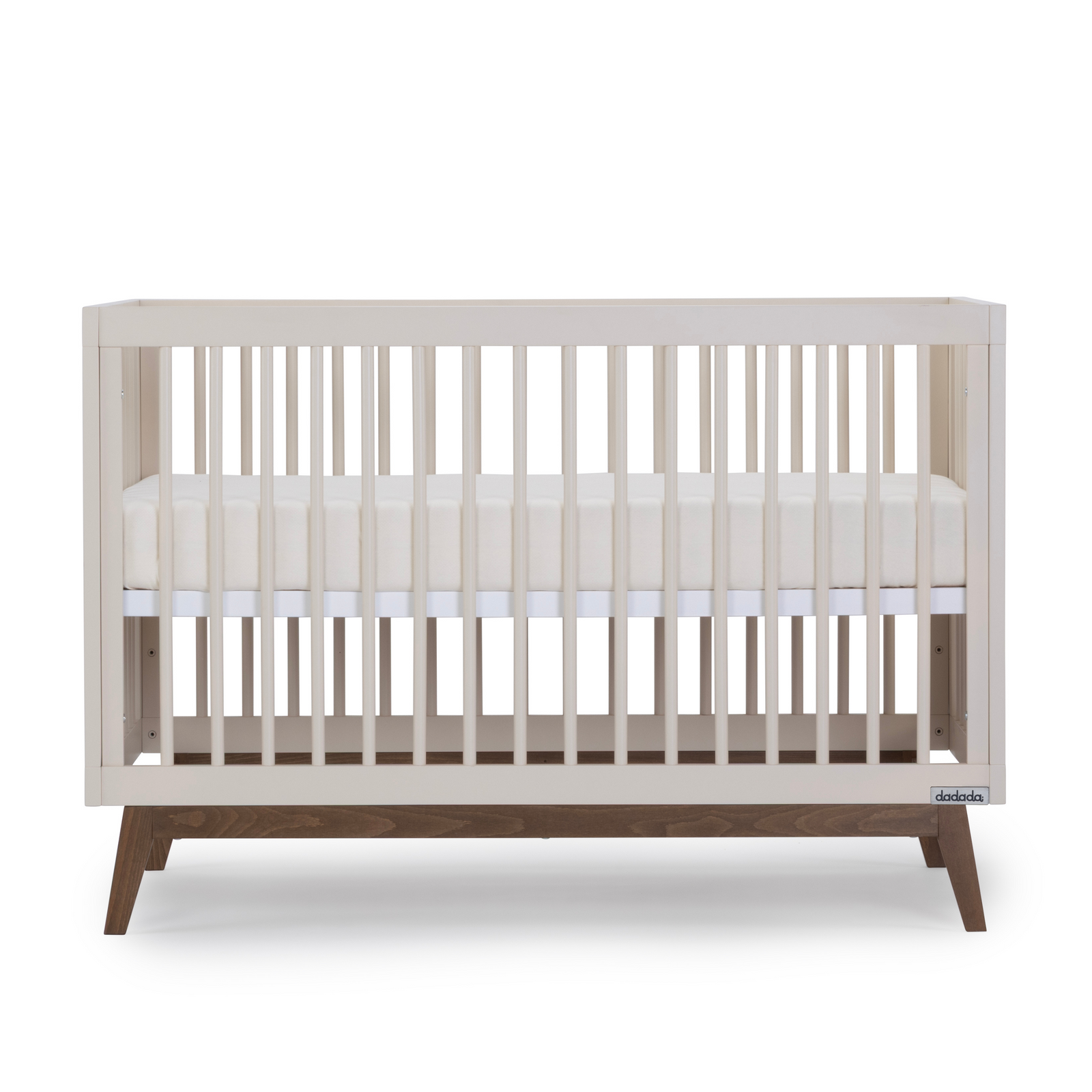 Soho Convertible Crib Two Toned in Almond and Walnut