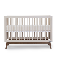 Soho Convertible Crib Two Toned in Almond and Walnut