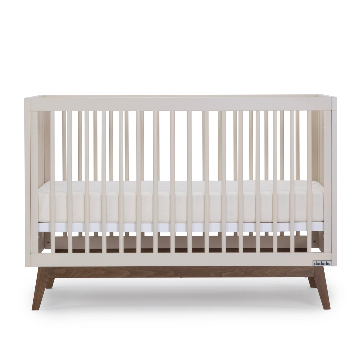 Soho Convertible Crib Two Toned in Almond and Walnut