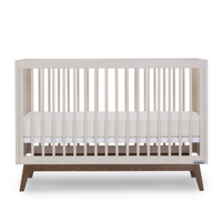 Soho Convertible Crib Two Toned in Almond and Walnut
