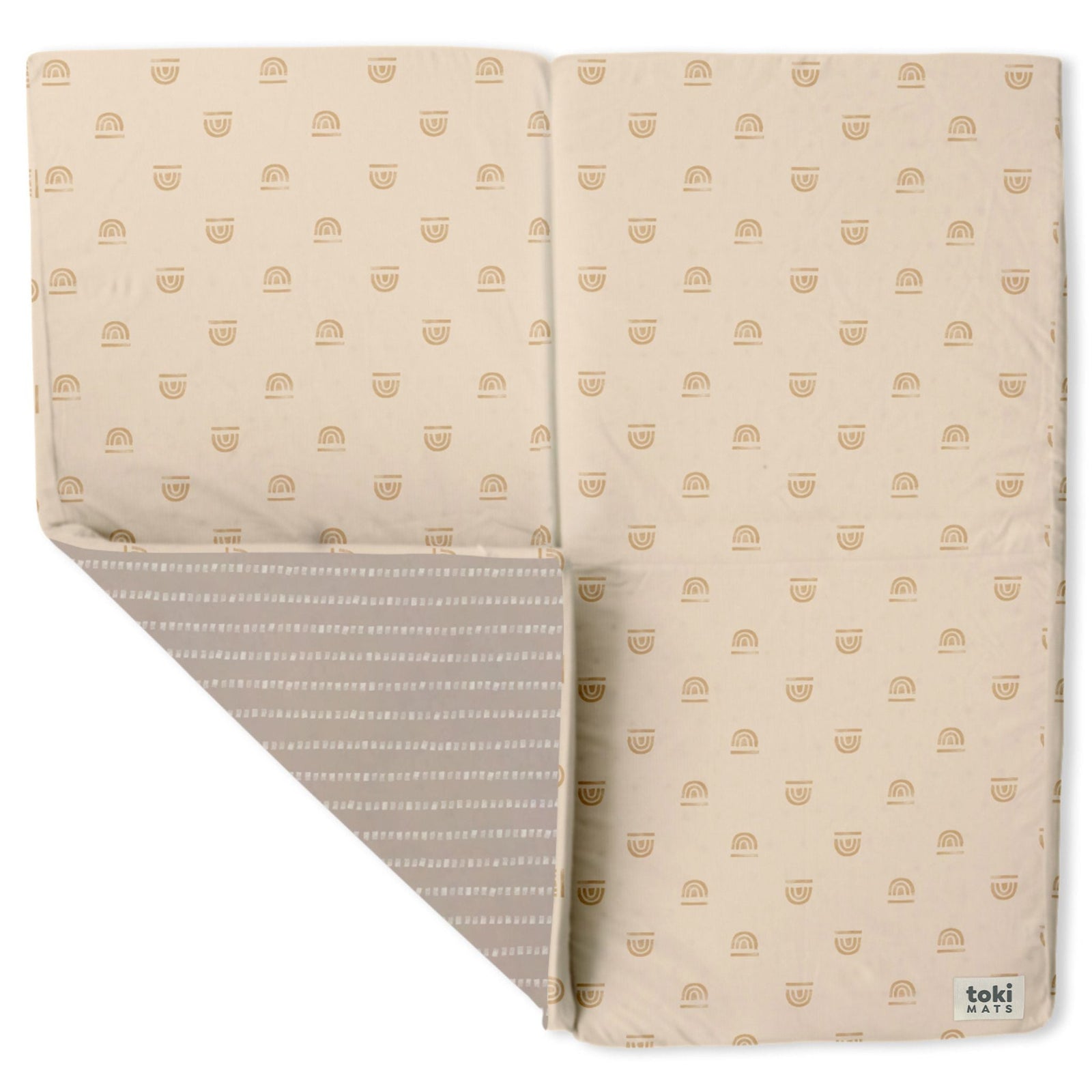 Rainbow Stamp Padded Play Mat - Cream