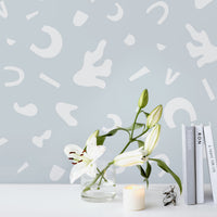 Coastal-Style Abstract Cutout Wallpaper