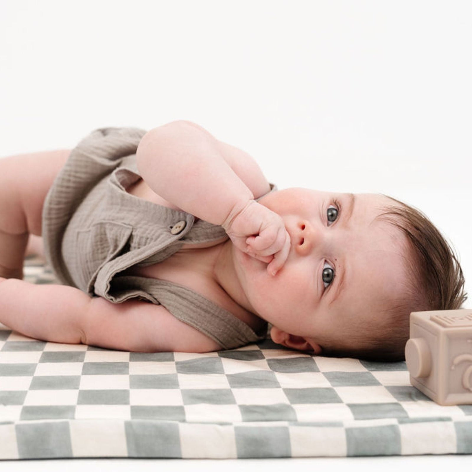 Toki Kids x Project Nursery Checker Padded Play Mat - Matcha