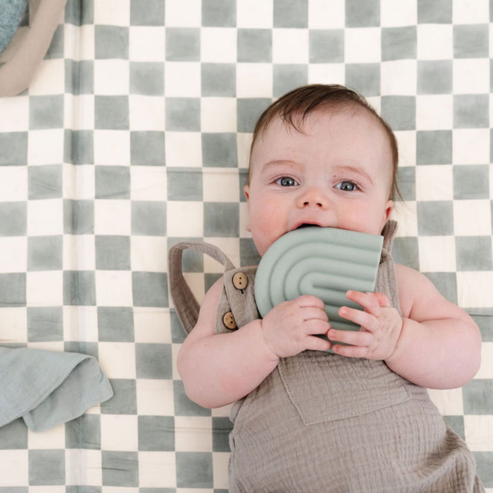 Toki Kids x Project Nursery Checker Padded Play Mat - Matcha
