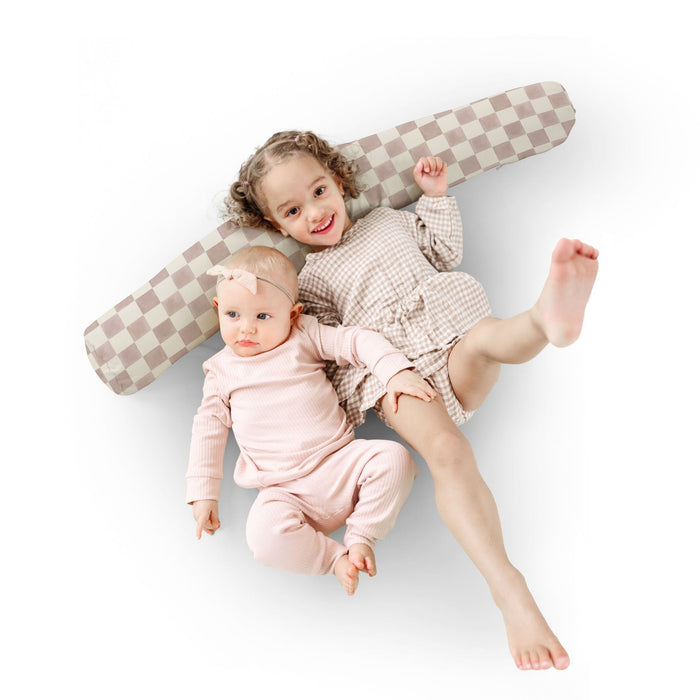Toki Mats x Project Nursery Checker Support Pillow - Gumdrop