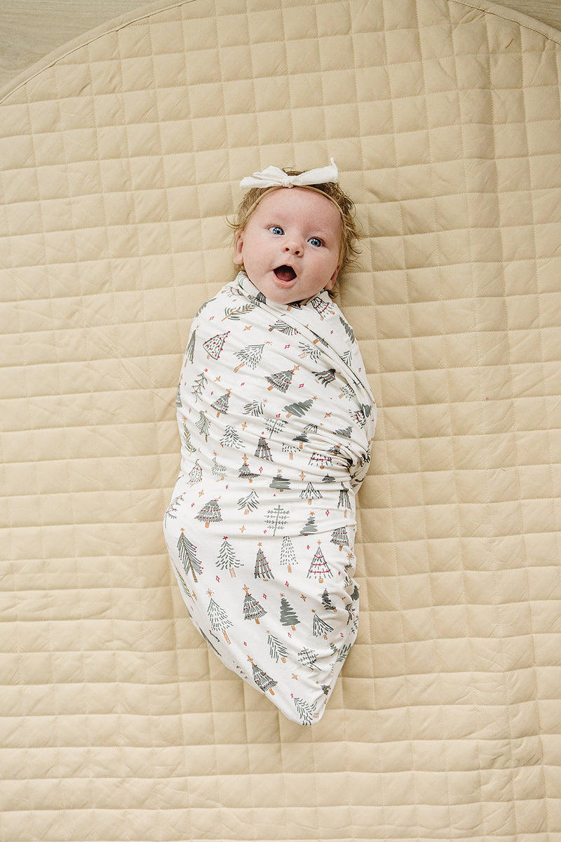 Christmas Tree Stretch Swaddle Blanket