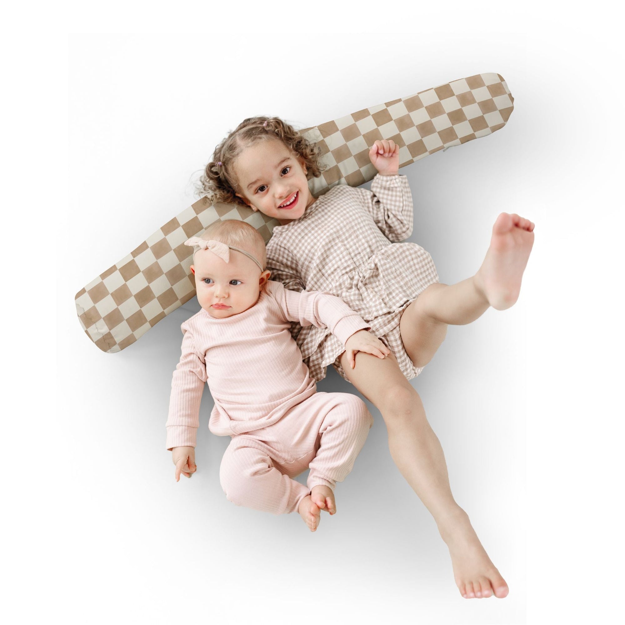 Toki Kids x Project Nursery Checker Support Pillow - Toffee