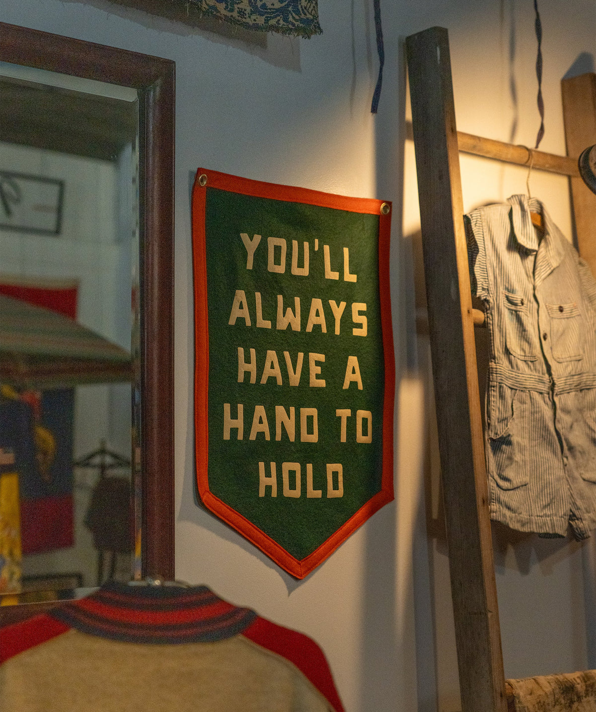 You'll Always Have a Hand to Hold Camp Flag