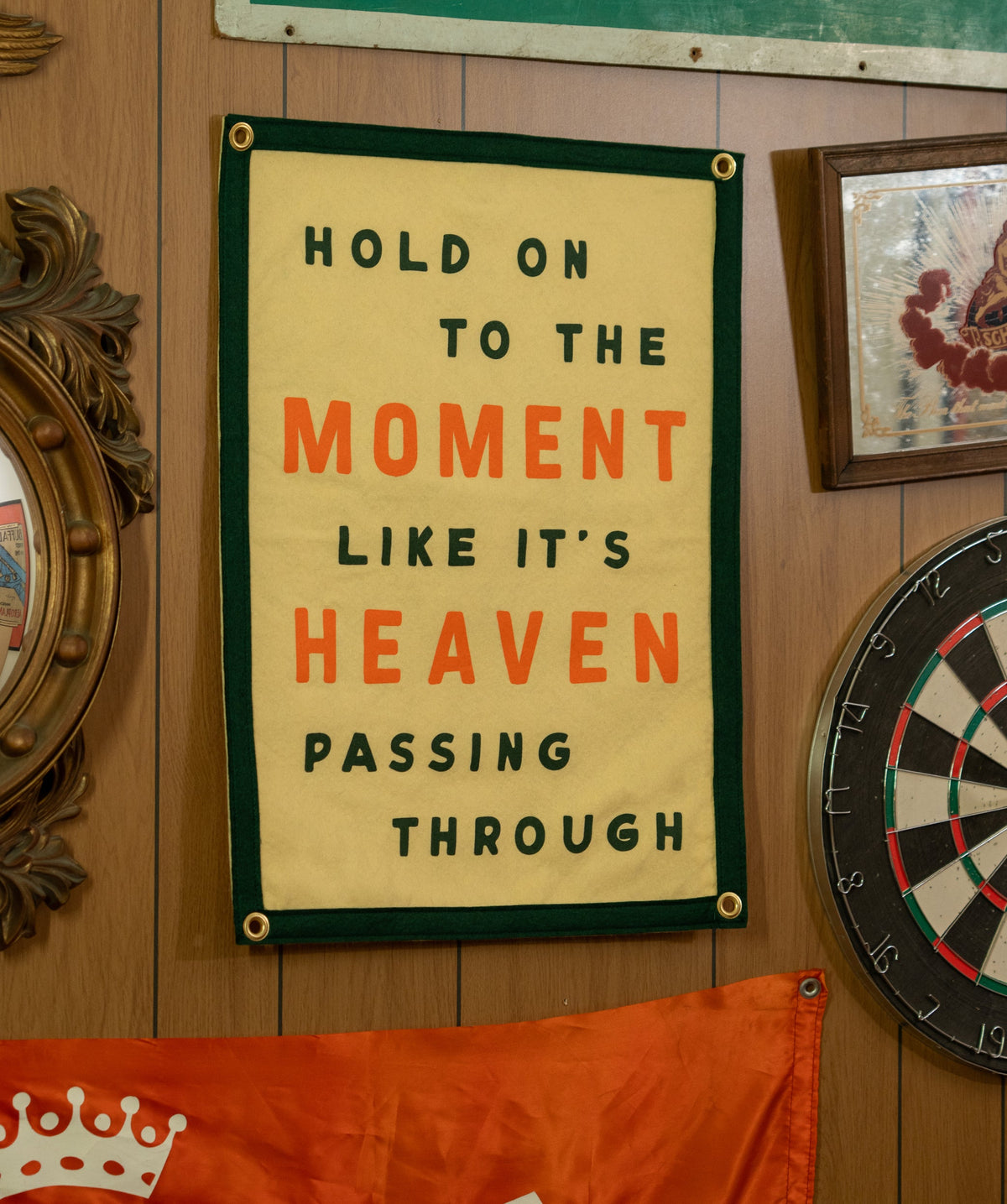 Hold on to the Moment Camp Flag