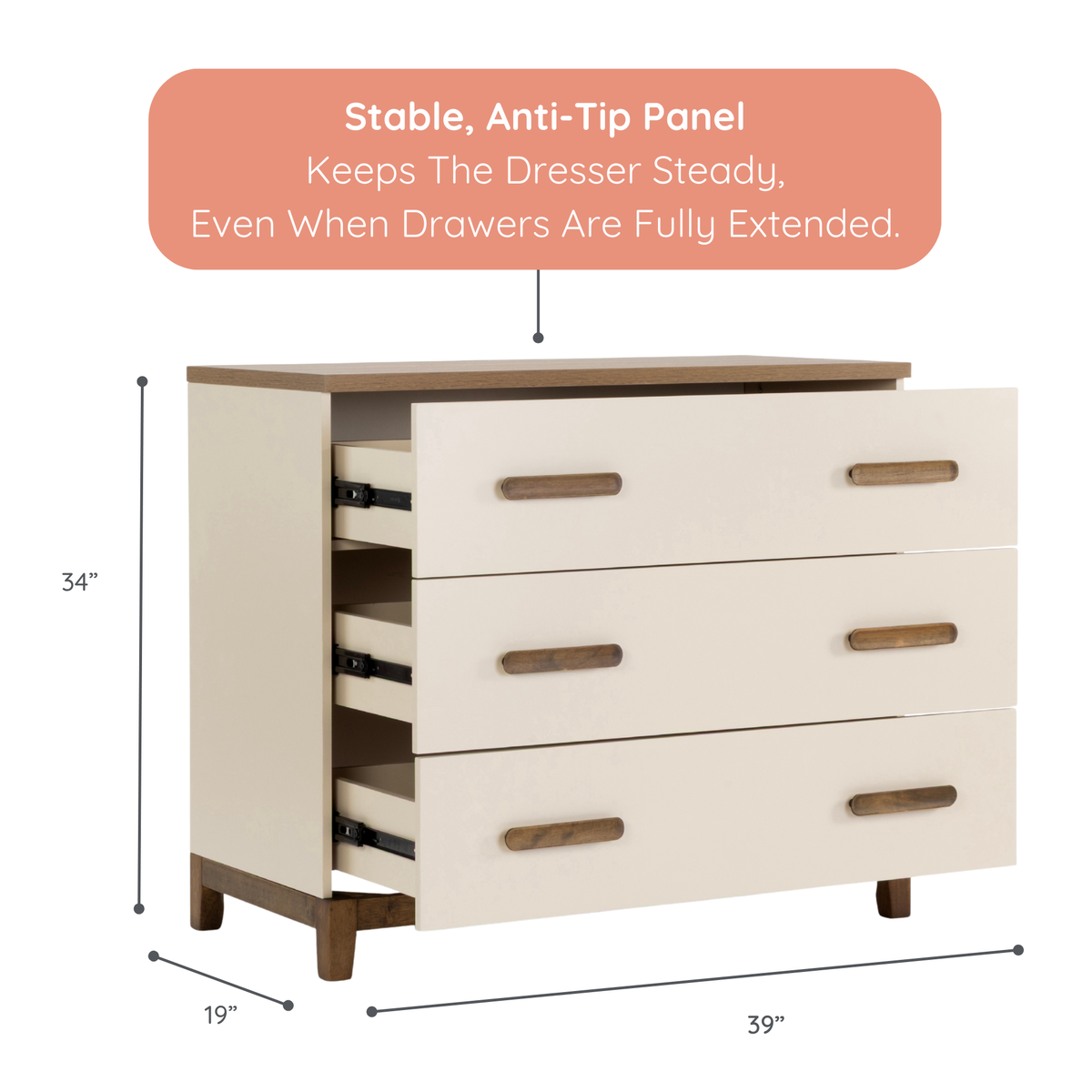 Lala Little 3-Drawer Dresser