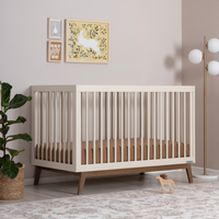 Soho Convertible Crib Two Toned in Almond and Walnut