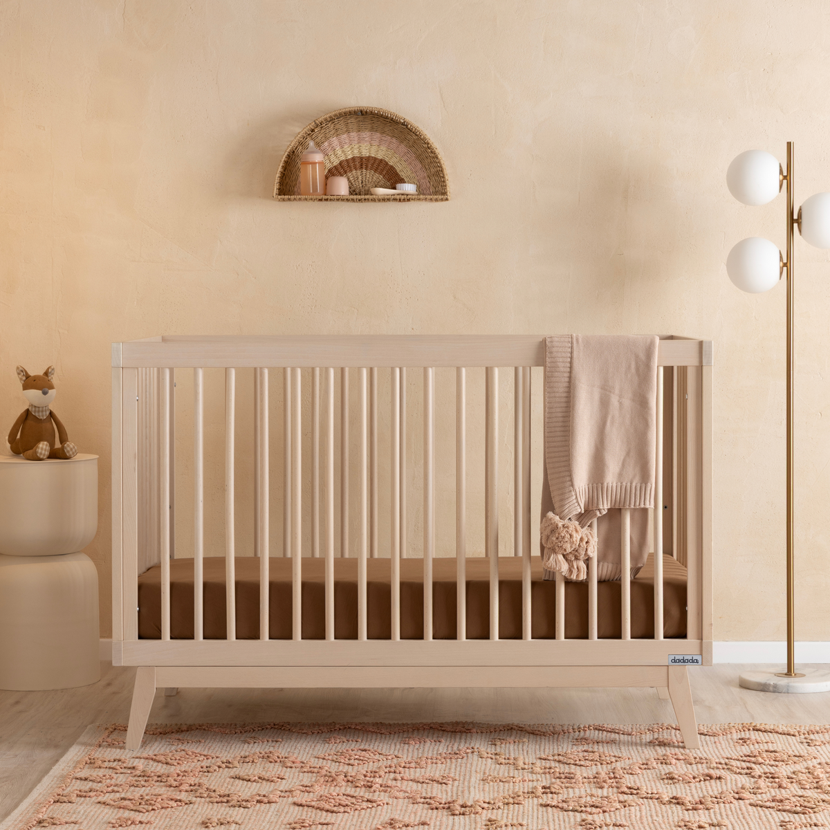 Soho Convertible Crib in Wash in Boho Nursery