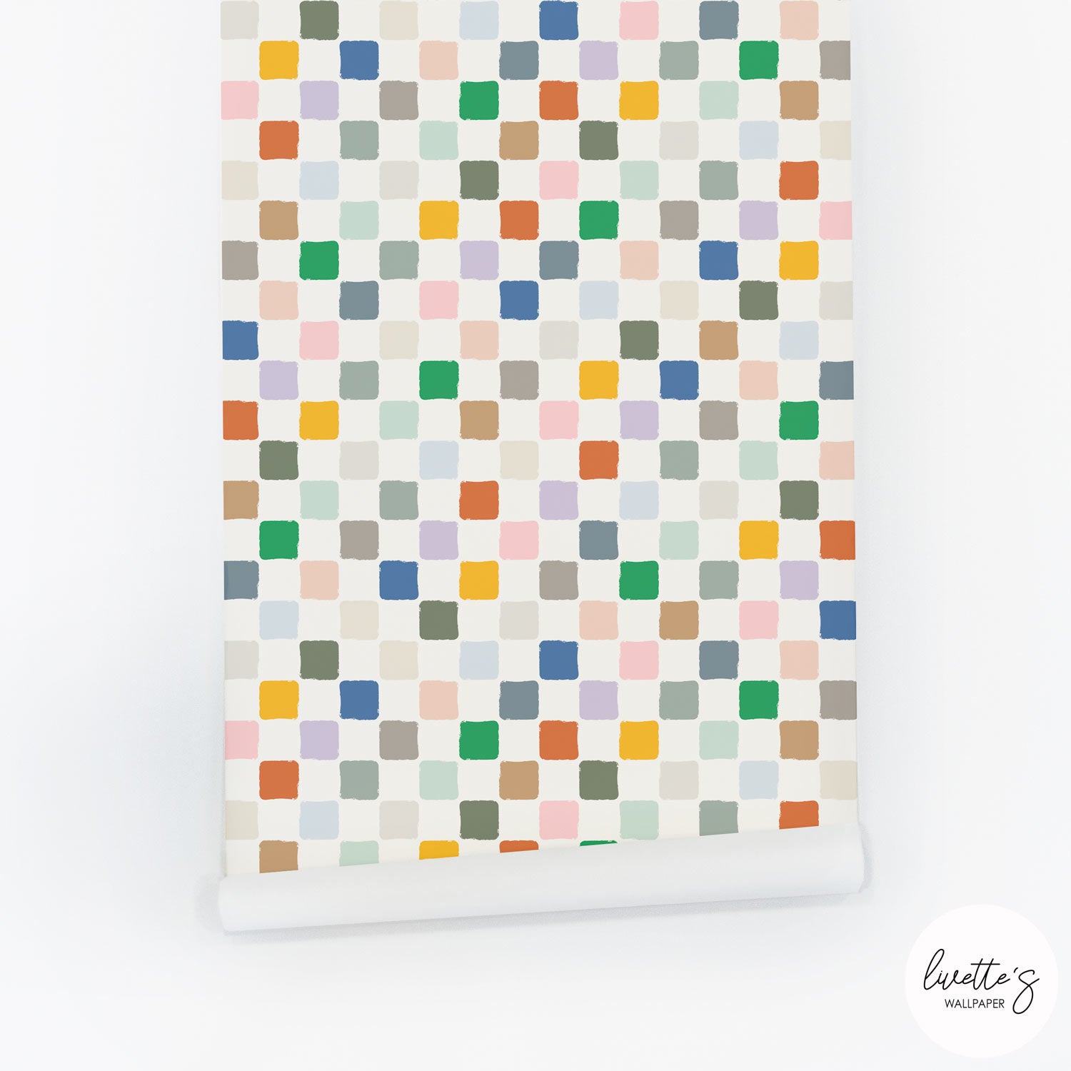 Colorful Checkers Wallpaper